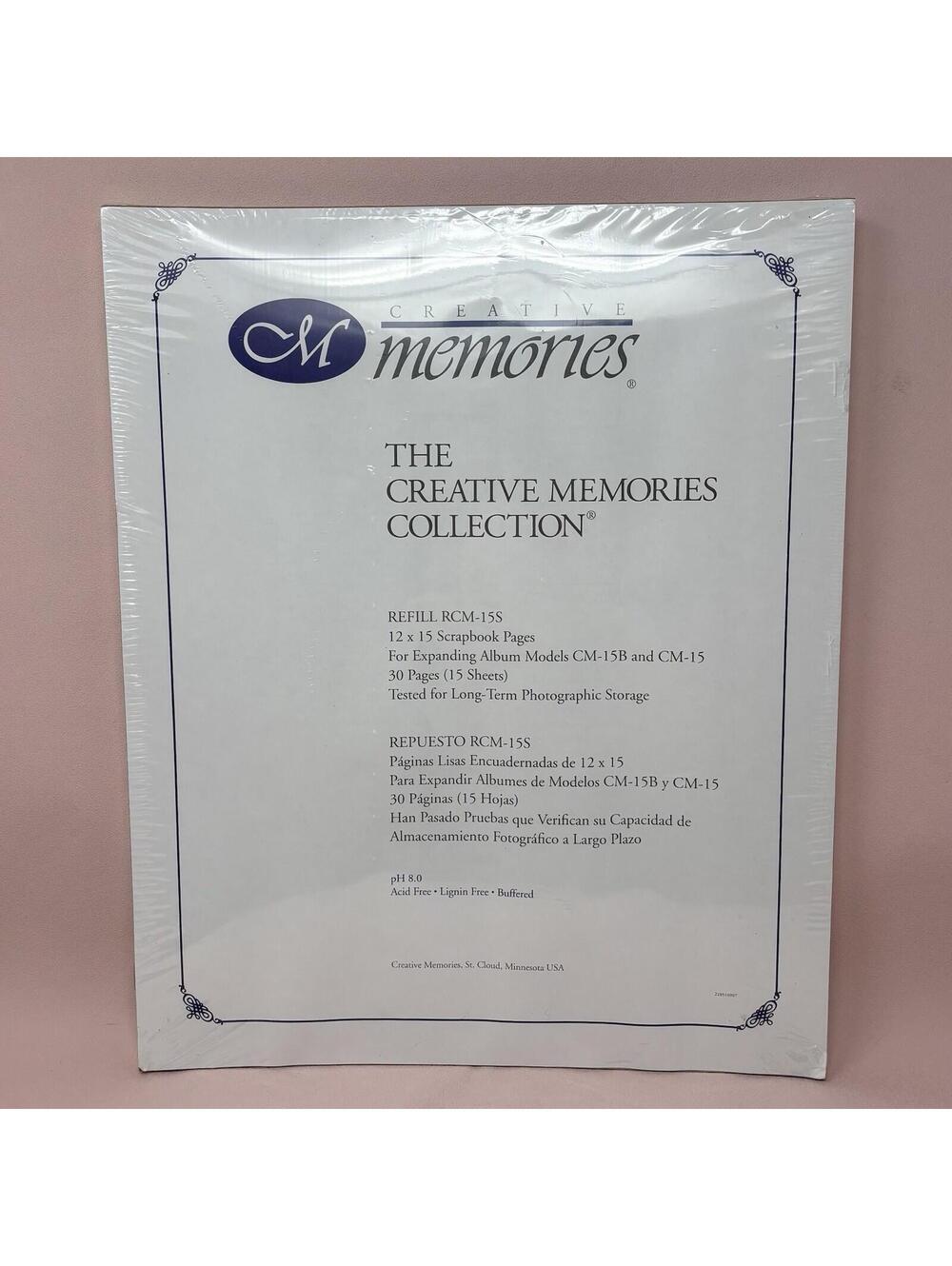 Creative Memories 12x15 Scrapbook Pages Expand CM-15B & CM-15 Refill RCM-15S NEW